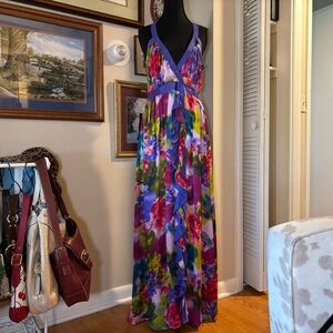 bebe Multicolor Floral Maxi Dress